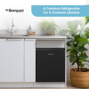 Bompani 78L Single Door Refrigerator - Smart Sensor & Humidity Control, Defrost Fridge Freezer, 1-Year Full & 5-Year Compressor Warranty, Black - Image 4
