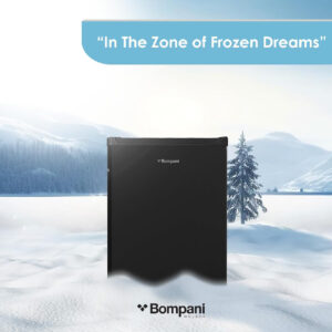 Bompani 78L Single Door Refrigerator - Smart Sensor & Humidity Control, Defrost Fridge Freezer, 1-Year Full & 5-Year Compressor Warranty, Black - Image 5