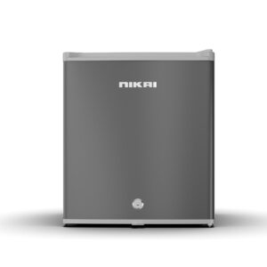 Nikai 65L Gross/42L Net Mini Refrigerator, Compact, Portable Single Door Fridge with Toughened Glass Shelves Silver. - Image 1