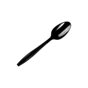 Maples Disposable Black Plastic Table Spoon HD - 1 Carton 1000 Pieces. - Image 1