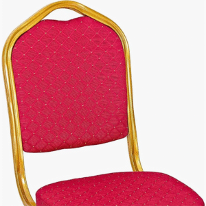 Maples Banquet Chair, Fluted Aluminum Frame with Plush Red Cushion. - Image 4