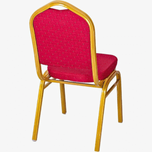 Maples Banquet Chair, Fluted Aluminum Frame with Plush Red Cushion. - Image 5