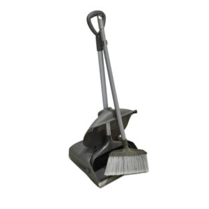 Dustpan with Brush - Complete Cleaning Combo, Long Handle, Gray Color. - Image 1