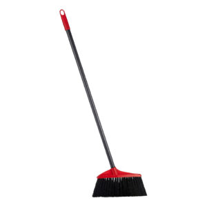 Long Handle Dust Pan & Broom Combo - Efficient Cleaning Set with Extra Wide Mouth, Rubber Lip, Red Color. - Image 3