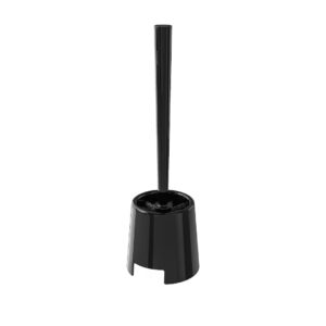 Toilet Brush and Holder Set - Durable Plastic, White and Black, 36.5 cm Height. - Image 2
