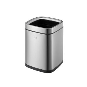 EKO Open-Top Stainless Steel Fingerprint-Resistant Square Bin (Available in Multiple Sizes) - Image 1