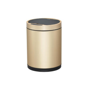EKO Stainless Steel Cylinder Type Sensor Bin - Hygienic, Efficient, Fingerprint-Resistant Trash Can. - Image 1