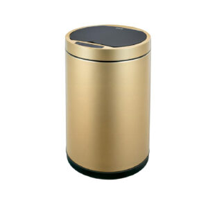 EKO Stainless Steel Cylinder Type Sensor Bin - Hygienic, Efficient, Fingerprint-Resistant Trash Can. - Image 3