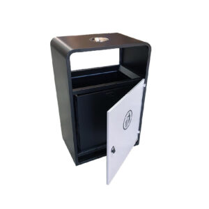 Stainless Steel Trash Bin with Ashtray Insert, 18L - Durable & Stylish for Commercial Outdoor Use. - Image 3