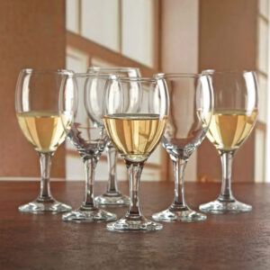 Maples Wine Glasses Set of 6 - 260ml Crystal Clear Stemware for Dining. - Image 2