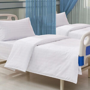 Maples Hospital Stripe 100% Cotton Duvet Cover - Elegant Stripes in 0.5, 1, 3 CMS | Luxury 260 & 300 TC | Multiple Sizes in White. - Image 2
