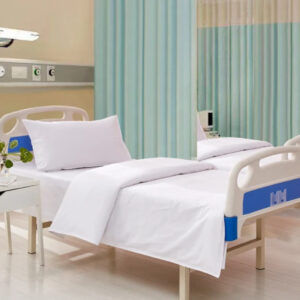 Maples Hospital White Polycotton Flat Sheets – Thread Counts 144 to 300, Versatile Sizes for Optimal Comfort. - Image 1
