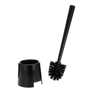 Toilet Brush and Holder Set - Durable Plastic, White and Black, 36.5 cm Height. - Image 2