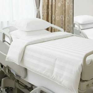 Maples Hospital Stripe 100% Cotton Duvet Cover - Elegant Stripes in 0.5, 1, 3 CMS | Luxury 260 & 300 TC | Multiple Sizes in White. - Image 1