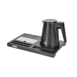Easton 0.6L Electric Kettle with Tray, Cordless | 800W Stainless Steel & Plastic Body - Matte Black. - Image 1