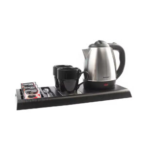Honeyson 1.2L Single Wall Electric Kettle with Tray, Cordless, Stainless steel, 1000W, in Silver Color. - Image 2
