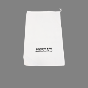 Eden Drawstring Non-Woven Laundry Bag, White. - Image 1