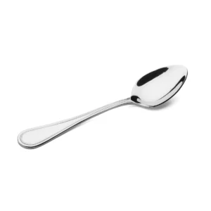 Bordered Stainless Steel Tea/Coffee Spoon, Elegant 6-Pieces Set for Fine Dining. - Image 1