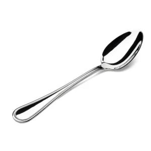 Bordered Stainless Steel Serving Spoon, 24 cm, Elegant 3-Pieces Set of Dining Utensil. - Image 1