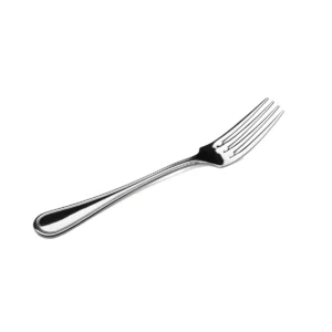 Bordered Stainless Steel Serving Fork, Set of 3 Pieces, Elegant Dining Essential for Precise Serving. - Image 1
