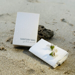 Eden Sustainable Essentials Sanitary Bag, Hotel Guest Room Amenities, Eco-Friendly White Paper Box. - Image 3