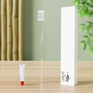Eden Dental Kit, Travel-Friendly Hotel Amenity with Disposable Toothbrush & 3g Toothpaste in White Box - Image 2