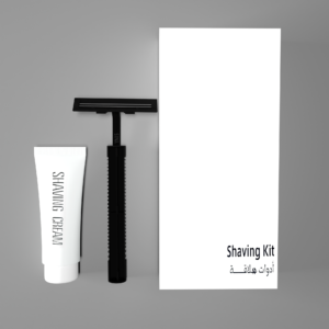 Eden Shaving Kit, Travel-Friendly Hotel Guest Room Amenity with Razor & 10g Shaving Cream in White Paper Box. - Image 1