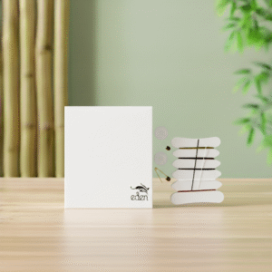 Eden Sewing Kit, Essential Hotel Guest Room Amenity with 2 Buttons, Safety Pin, Needle, and 5 Thread Colors in White Paper Box. - Image 2