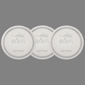 Eden Paper Glass Coasters, 8.5 cm, White, Elegant & Disposable Drink Coasters. - Image 2