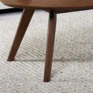 Weyline Solid Wood Oval Coffee Table with Urban Loft Style, Durable & Contemporary Design. - Image 4