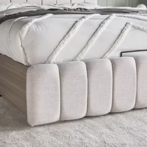 Warner Bed with Hydraulic Storage, Lacquered Finish, Upholstered Headboard, Engineered Wood Frame, Urban Loft Style, 2-Year Warranty. - Image 4