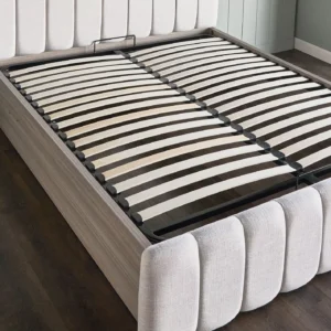 Warner Bed with Hydraulic Storage, Lacquered Finish, Upholstered Headboard, Engineered Wood Frame, Urban Loft Style, 2-Year Warranty. - Image 6