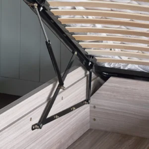 Warner Bed with Hydraulic Storage, Lacquered Finish, Upholstered Headboard, Engineered Wood Frame, Urban Loft Style, 2-Year Warranty. - Image 7