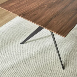 Hamlets 6-Seater Dining Set, Modern Engineered Wood Table with Metal Legs & Upholstered Chairs, Stylish Urban Loft Design. - Image 4