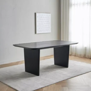 Stanton 6-Seater Dining Set, Sophisticated Rectangular Dining Table with Veneer Finish & Upholstered Chairs. - Image 3