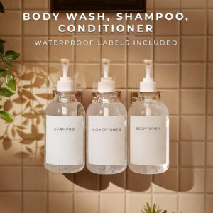 Transparent White Shop 3-Piece Set Wall-Mount Plastic Bottle Dispenser, Durable & Convenient Storage Solution. (Copy) - Image 4