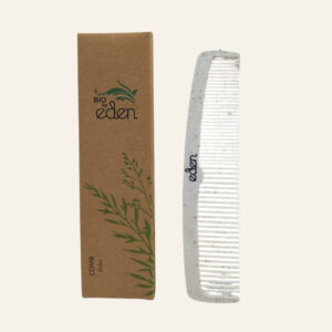 Eden Eco-Friendly Wheat Straw Comb, Essential Travel Grooming Amenity for Guest Rooms, Packed in Kraft Paper Box. - Image 1