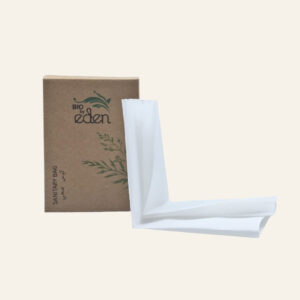 Eden Eco-Friendly Sanitary Bags in Kraft Paper Box, Sustainable Hotel Guest Room Amenities. - Image 1