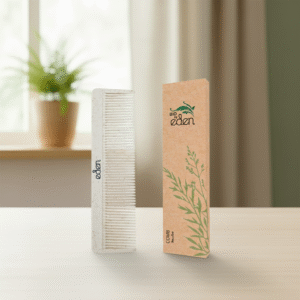 Eden Eco-Friendly Wheat Straw Comb, Essential Travel Grooming Amenity for Guest Rooms, Packed in Kraft Paper Box. - Image 1