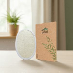 Eden Eco-Friendly Bath Loofah in Kraft Paper Box - Sustainable Travel & Hotel Guest Room Amenities. - Image 1