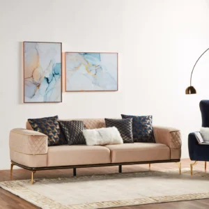 Casa 3-Seater Velvet Sofa - Image 1