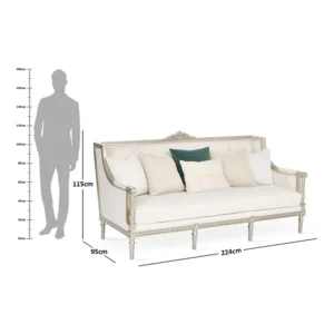 Risha 3-Seater Sofa, Beige - Image 8