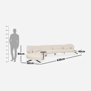 Creswell 6-Seater Sofa, Beige - Image 10