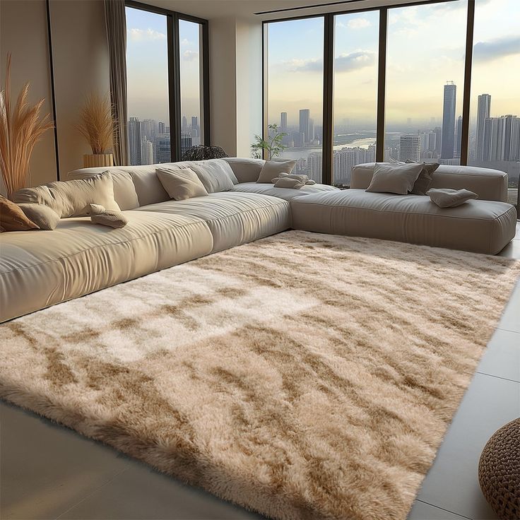 Soft and luxurious shag rug adding warmth and comfort to hotel rooms and lounges