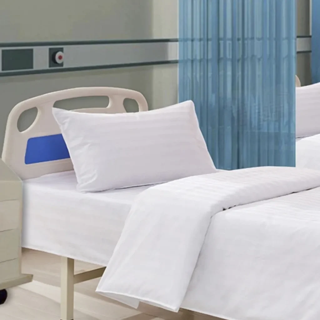 Soft hospital pillow covers for cleanliness and patient comfort