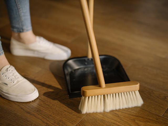 Durable brooms and hand brushes for hotel cleaning
