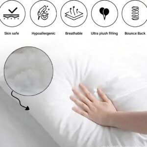 Maples Baby Pillow – 300g Filling with 220 TC Cotton Outer, Soft & Breathable, White Color - Image 3