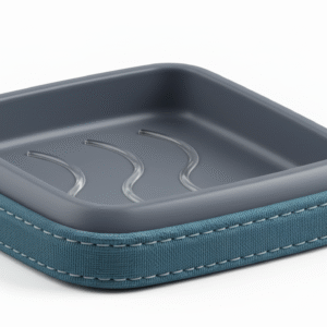 Maples Light Blue Leather Soap Dish - Image 1