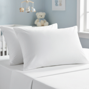 Maples Baby Pillow – 300g Filling with 220 TC Cotton Outer, Soft & Breathable, White Color - Image 1