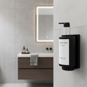Maples Refillable Empty Dispenser – 300ml & 500ml | Black Plastic with Silver Pump & Customizable Labels – Ideal for Hotels & Bathrooms - Image 3